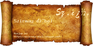 Szirmay Ábel névjegykártya